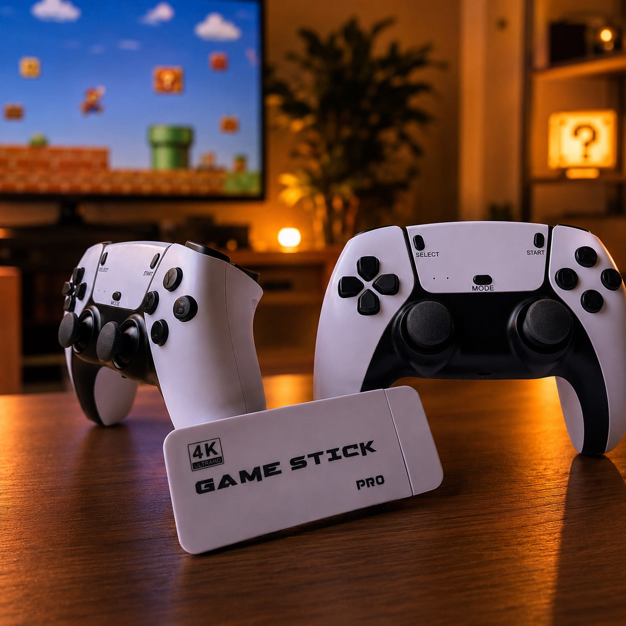 Game Stick M15 Plus — +20.000 Juegos Retro + 2 Controles Inalámbricos