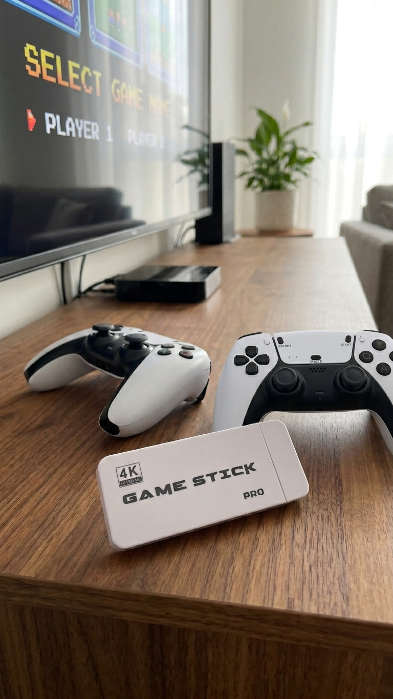 Game Stick M15 Plus — +20.000 Juegos Retro + 2 Controles Inalámbricos