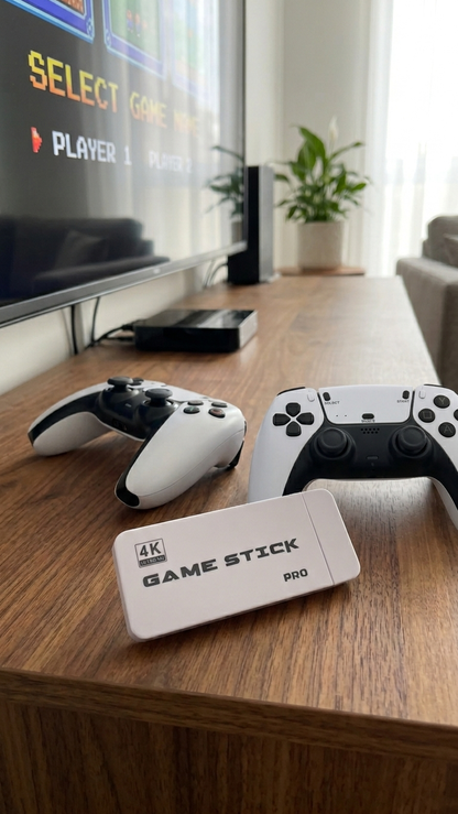 Game Stick M15 Plus — +20.000 Juegos Retro + 2 Controles Inalámbricos